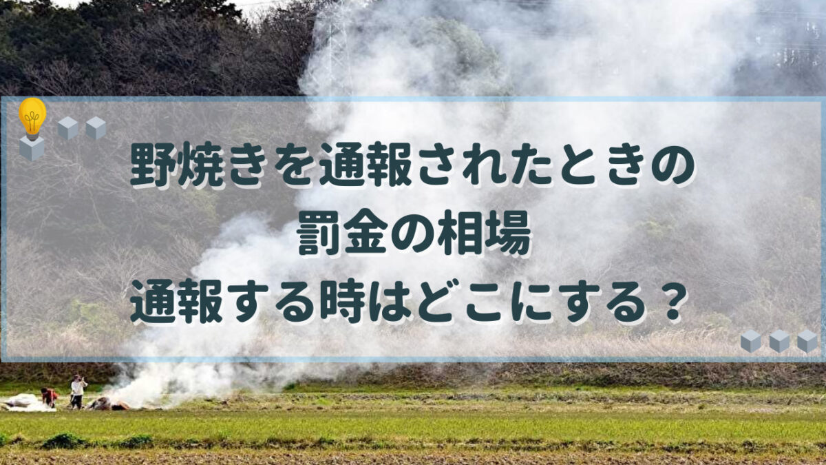 野焼き　通報された