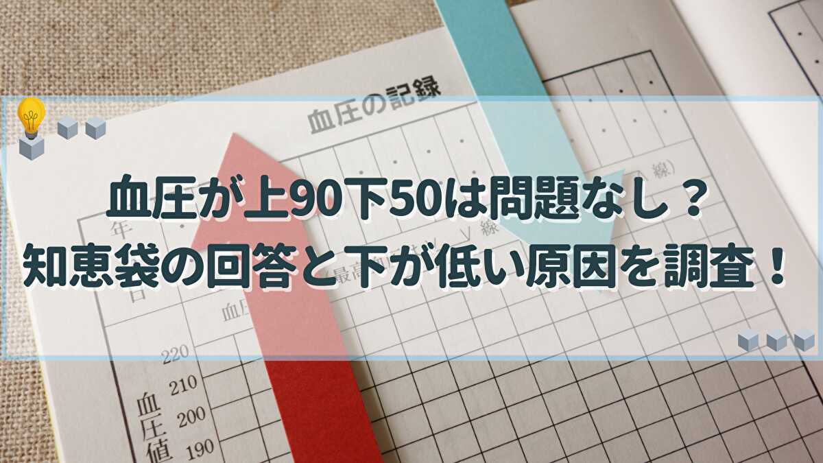 血圧 上90 下50 知恵袋